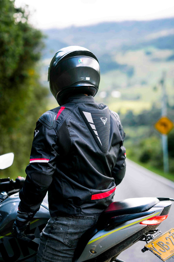Chamarra De Moto Giacomo Racer Negro Rojo