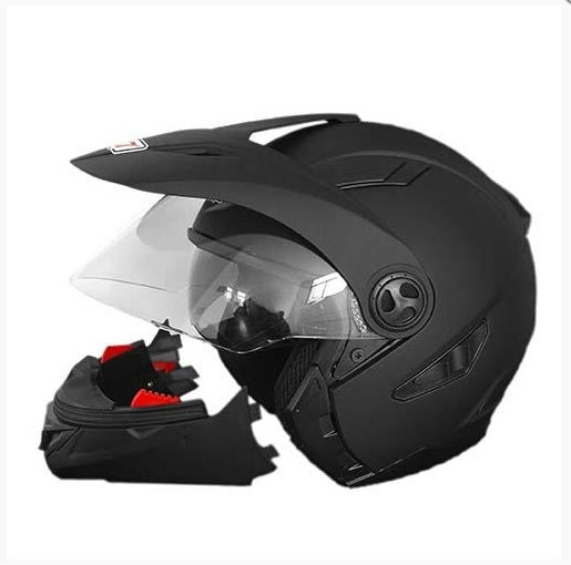 CASCO ABIERTO R7 MD-900 NEGRO MATE