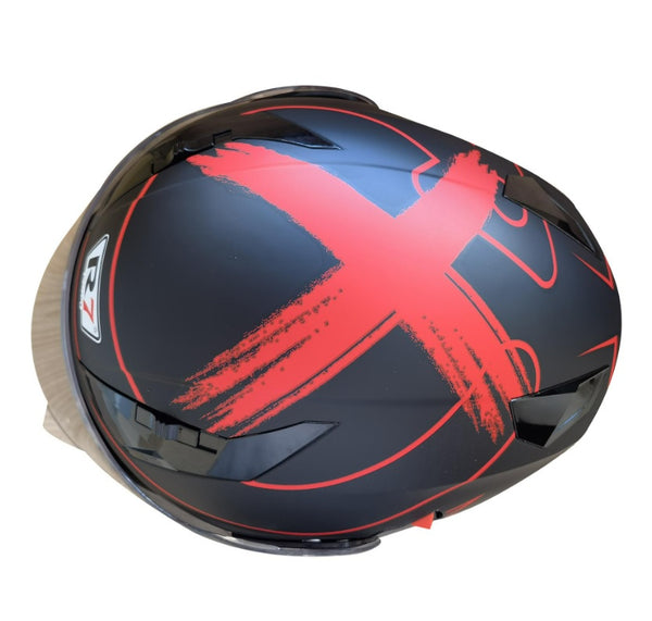 Casco Abatible R7 Expert Fasttest Negro Rojo Mate