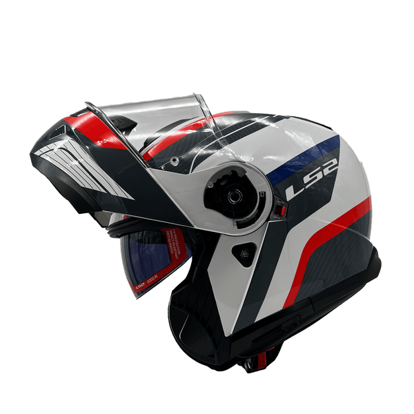 Casco Abatible LS2 Strobe II Monza Negro Blanco Rojo FF908