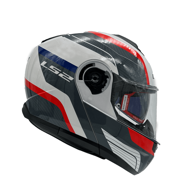 Casco Abatible LS2 Strobe II Monza Negro Blanco Rojo FF908