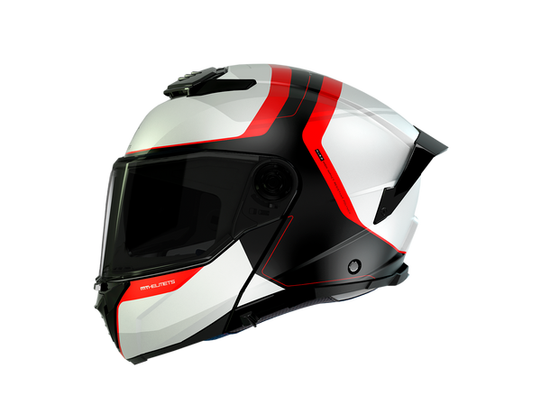 Casco Abatible MT SV Atom 2 Emalla B0 Rojo Brillo