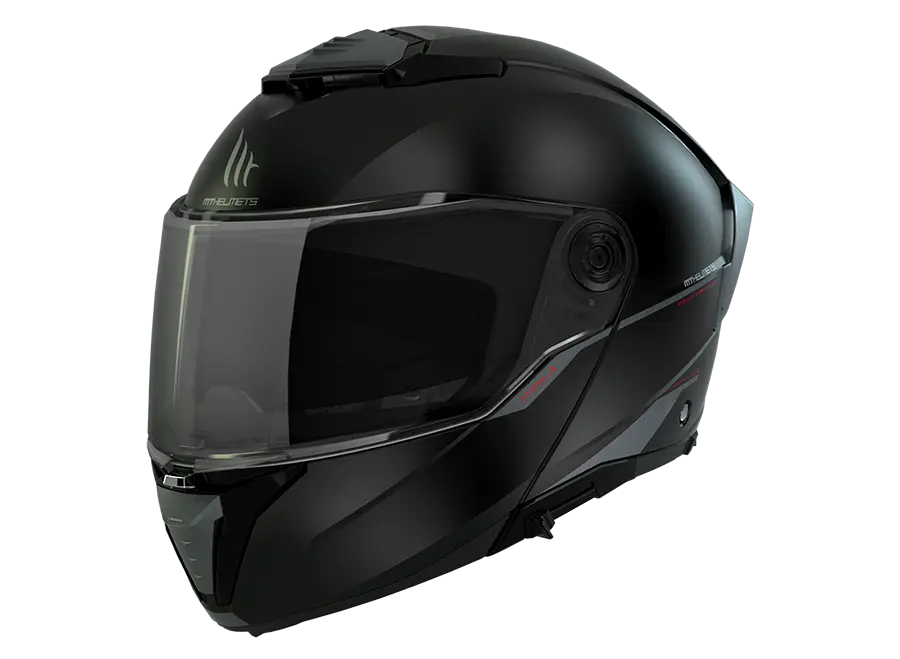 Casco Abatible Mt Sv Atom 2 Solid A1 Negro Mate