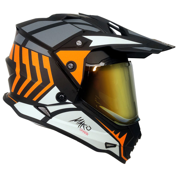 Casco Cross Street TechX2 632A Mako Gris Naranja