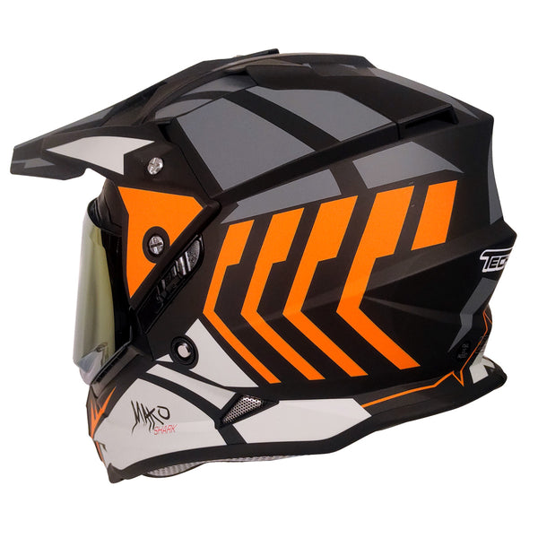 Casco Cross Street TechX2 632A Mako Gris Naranja