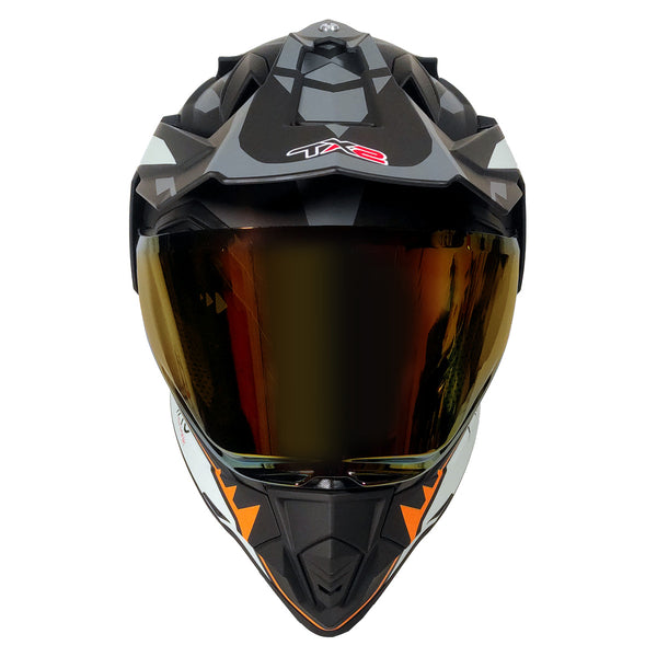 Casco Cross Street TechX2 632A Mako Gris Naranja