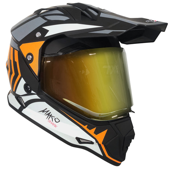 Casco Cross Street TechX2 632A Mako Gris Naranja