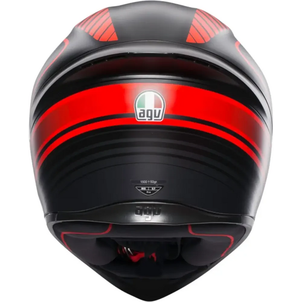 Casco Integral Agv K1 Warmup Negro Rojo