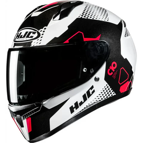 Casco Integral HJC C10 Aspa MC1 Blanco Negro Rojo