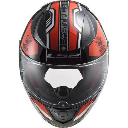 Casco Integral LS2 Rapid Il Stratus Rojo Mate FF353