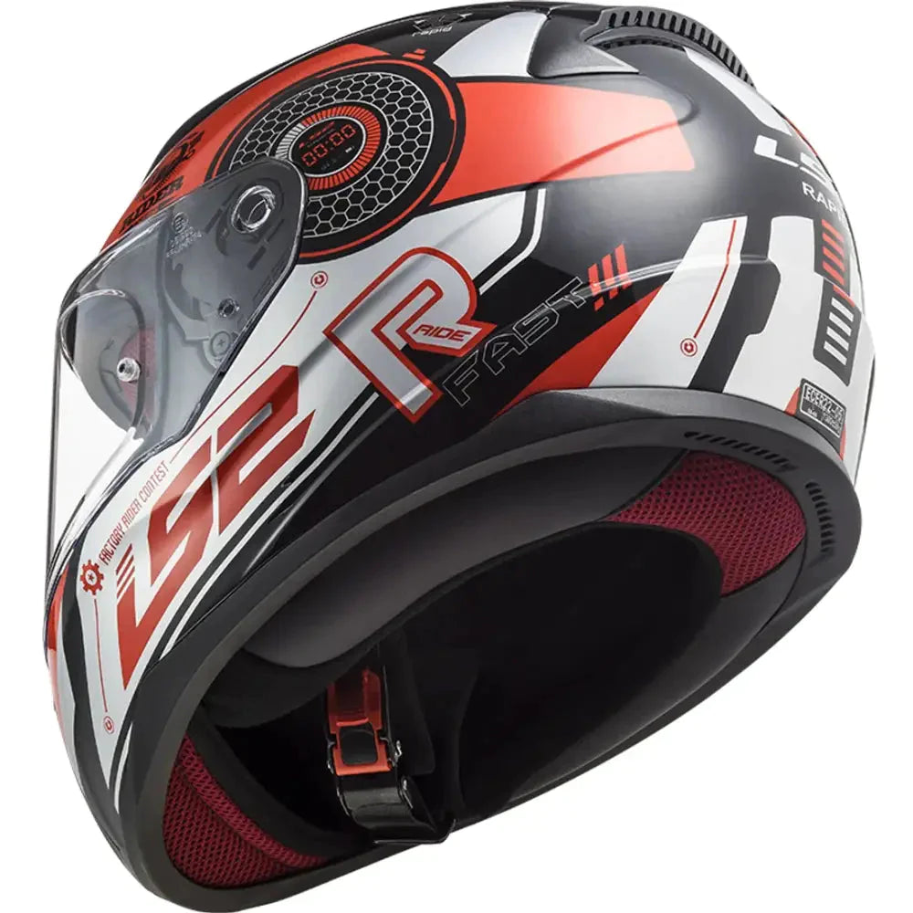 Casco Integral LS2 Rapid Il Stratus Rojo Mate FF353