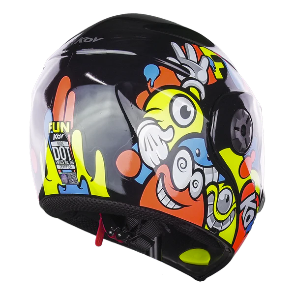 Casco Abatible Kov Kids Dream Team Azul Naranja Amarillo