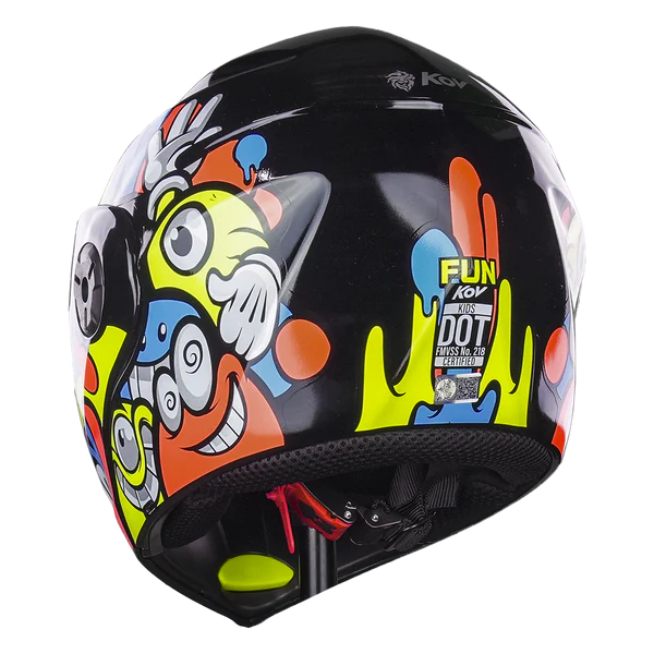 Casco Abatible Kov Kids Dream Team Azul Naranja Amarillo