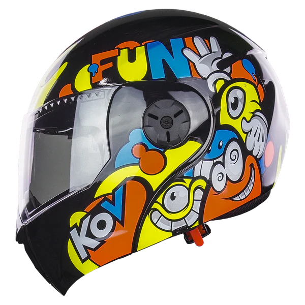 Casco Abatible Kov Kids Dream Team Azul Naranja Amarillo
