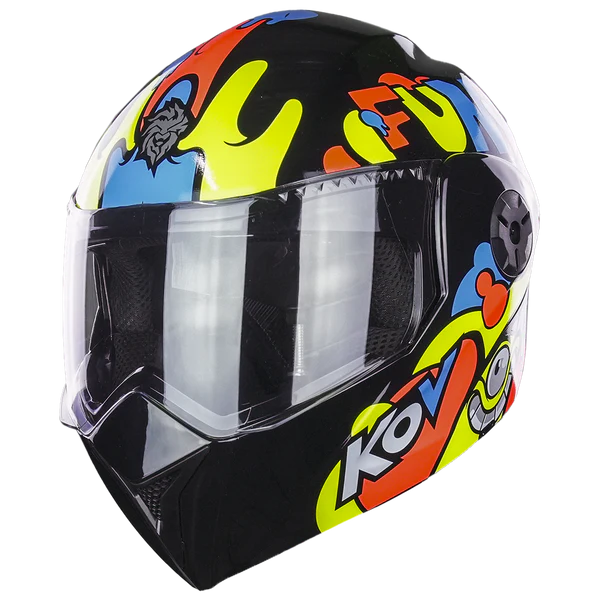 Casco Abatible Kov Kids Dream Team Azul Naranja Amarillo