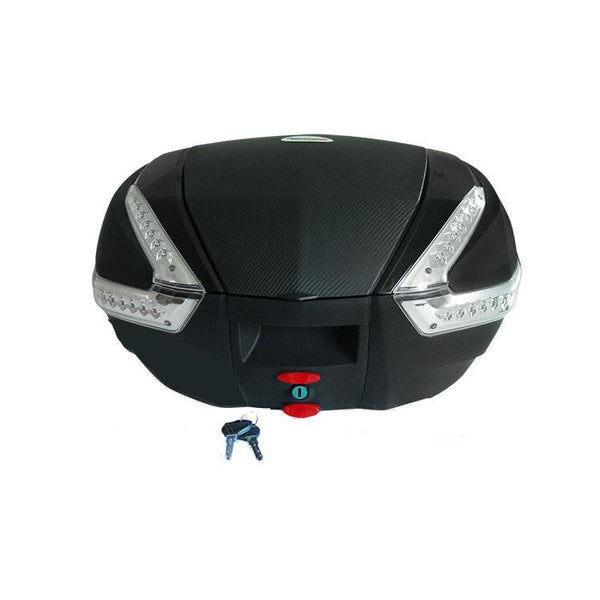 Cajuela Techx2 Negra/Plata Led 12V C/ Respaldo Sgj-898 47L