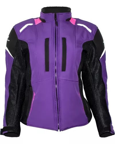 Chamarra Hebotech- Luzern Mesh Para Mujer Morada