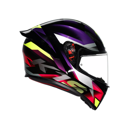 Casco Cerrado Agv K1 S E2206 Fastlap  Ngo/Purp/Ros