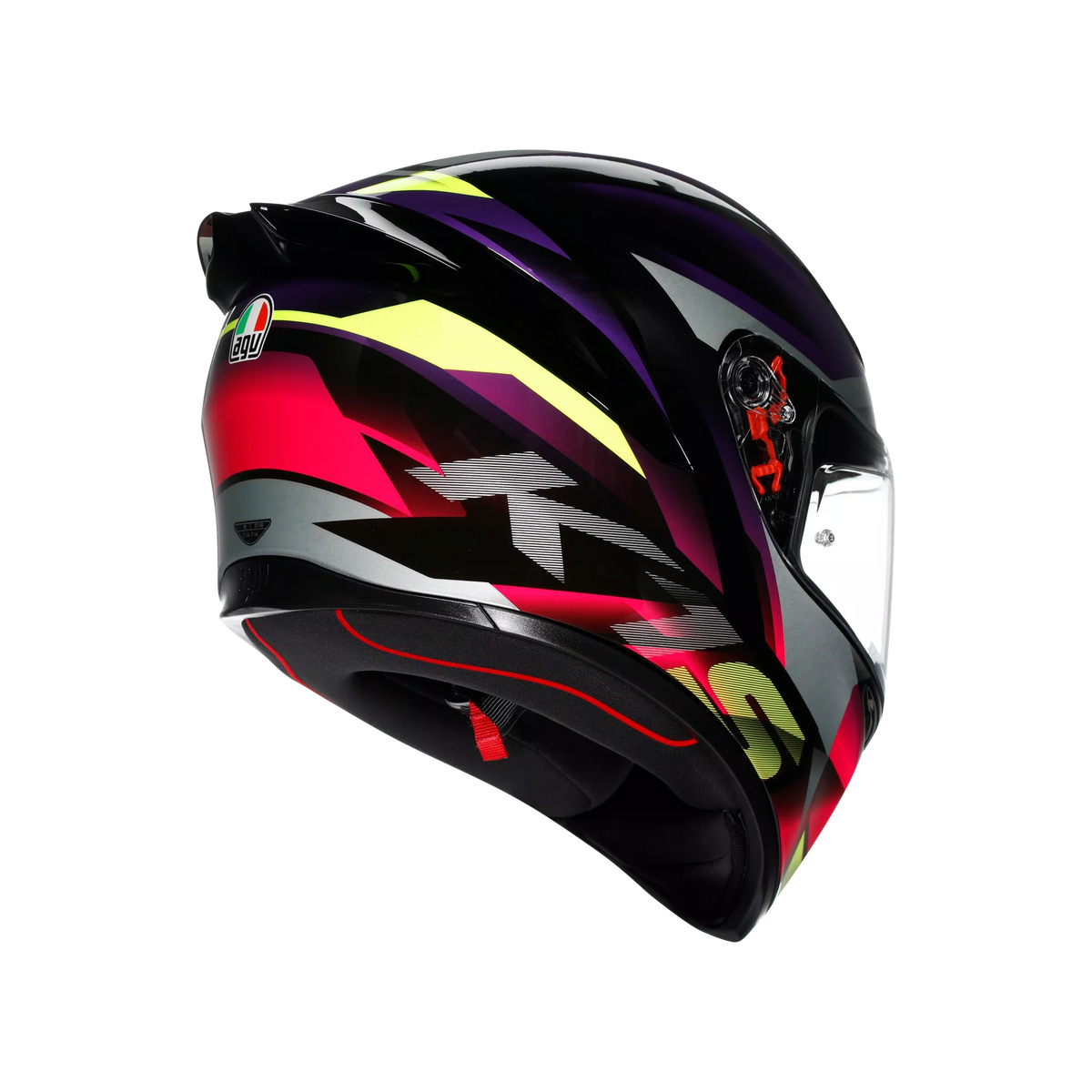 Casco Cerrado Agv K1 S E2206 Fastlap  Ngo/Purp/Ros