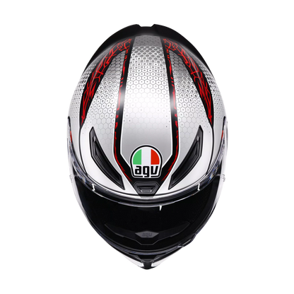 Casco Cerrado Agv K1 S E2206 Speedarmor Ngo/Grs/Roj/Mate