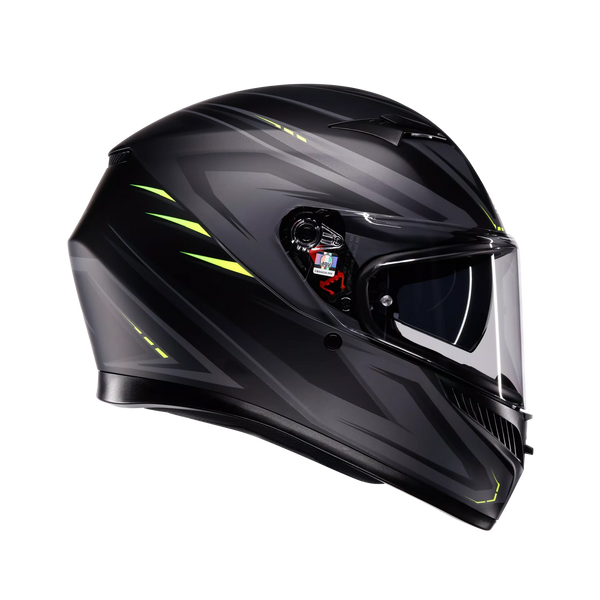 Casco Integral Agv K-3 Mpkl Negro Amarillo Fluo Mate