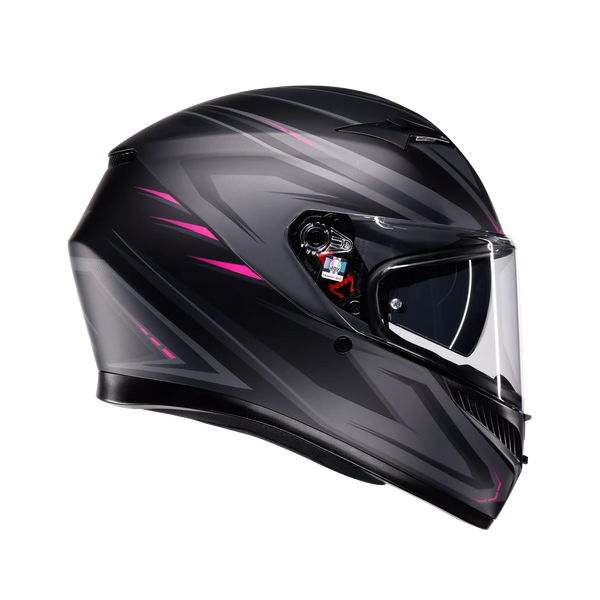 Casco Integral Agv K-3 Mpkl Negro Rosa Mate