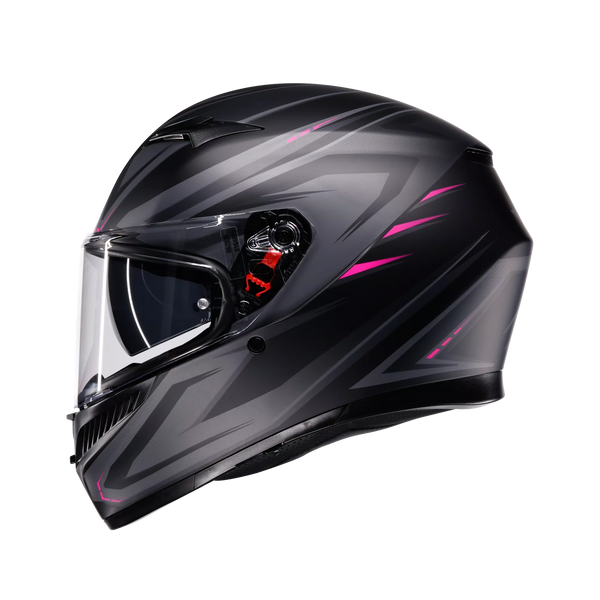 Casco Integral Agv K-3 Mpkl Negro Rosa Mate