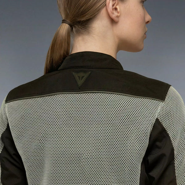 Chamarra Dainese Lisbona Air Text Verde para mujer