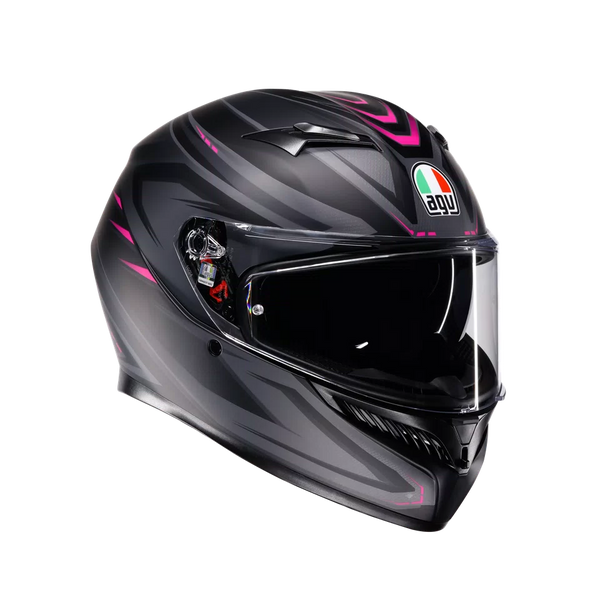 Casco Integral Agv K-3 Mpkl Negro Rosa Mate