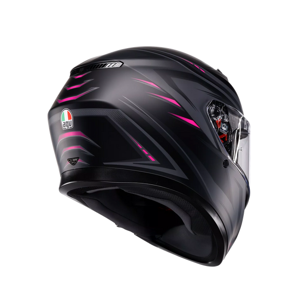 Casco Integral Agv K-3 Mpkl Negro Rosa Mate