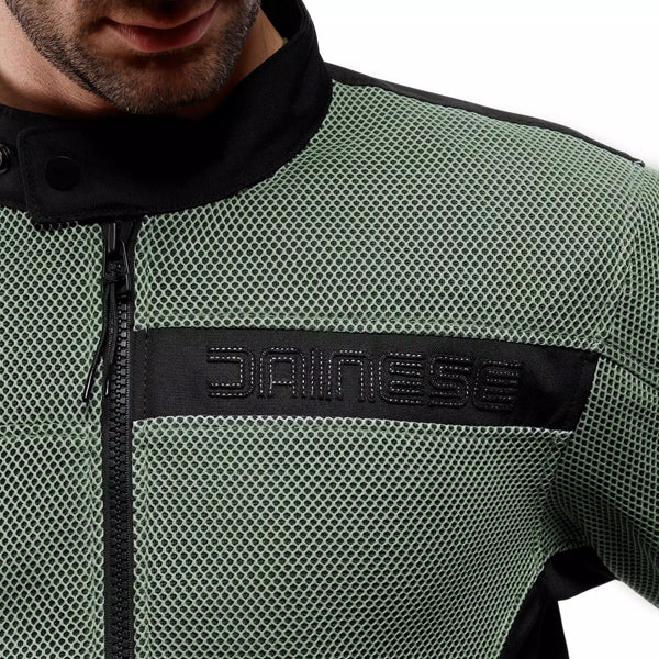 Chamarra Dainese Lisbona Air Text Negro Verde