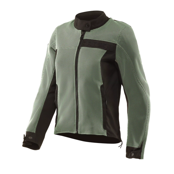 Chamarra Dainese Lisbona Air Text Verde para mujer