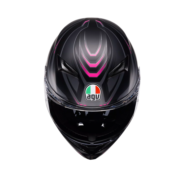 Casco Integral Agv K-3 Mpkl Negro Rosa Mate