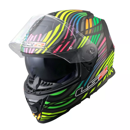 Casco Integral Ls2 Ff800 Storm Ii Power Arcoiris Mate