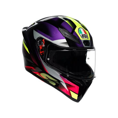 Casco Cerrado Agv K1 S E2206 Fastlap  Ngo/Purp/Ros
