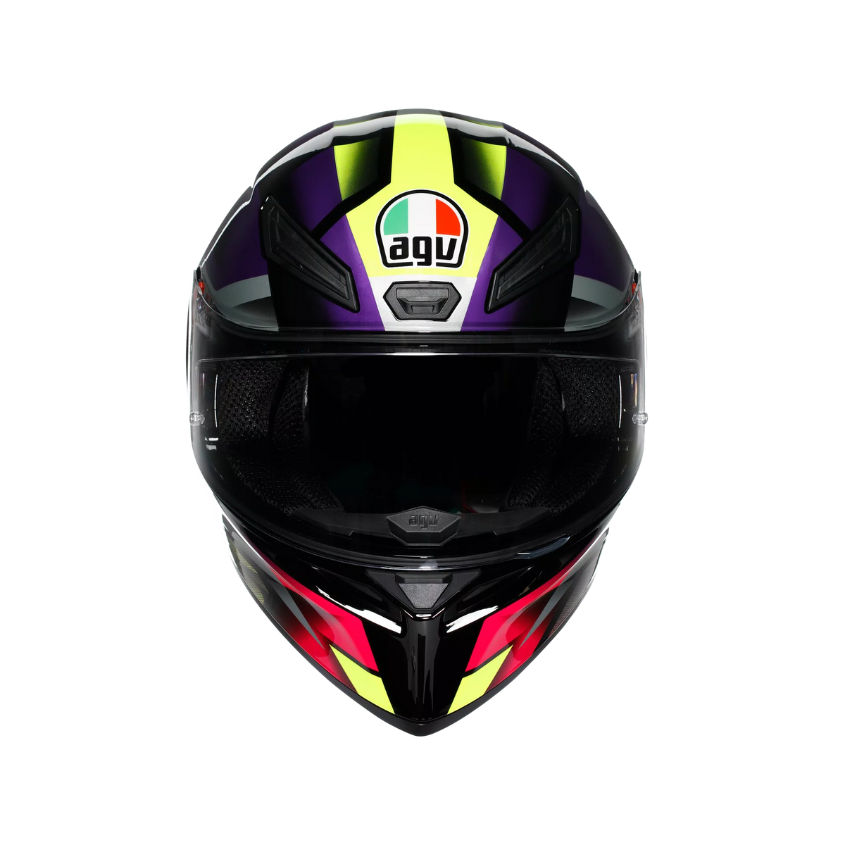 Casco Cerrado Agv K1 S E2206 Fastlap  Ngo/Purp/Ros