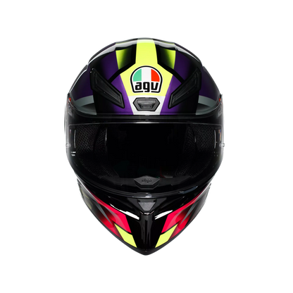 Casco Cerrado Agv K1 S E2206 Fastlap  Ngo/Purp/Ros