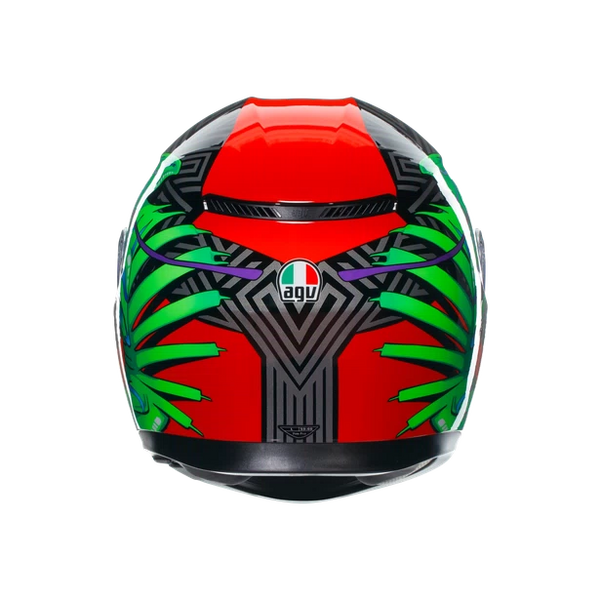 Casco Integral Agv K3 E2206 Kamaleon Verde Rojo
