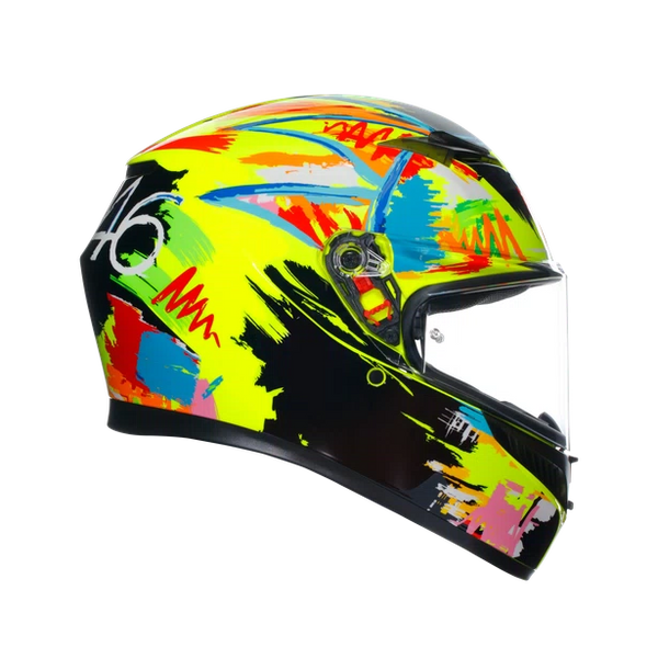Casco Integral Agv K-3 Rossi Winter Test 2019 Amarillo