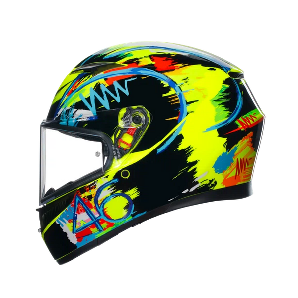 Casco Integral Agv K-3 Rossi Winter Test 2019 Amarillo