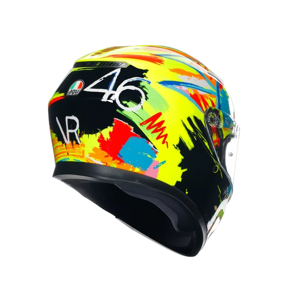 Casco Integral Agv K-3 Rossi Winter Test 2019 Amarillo