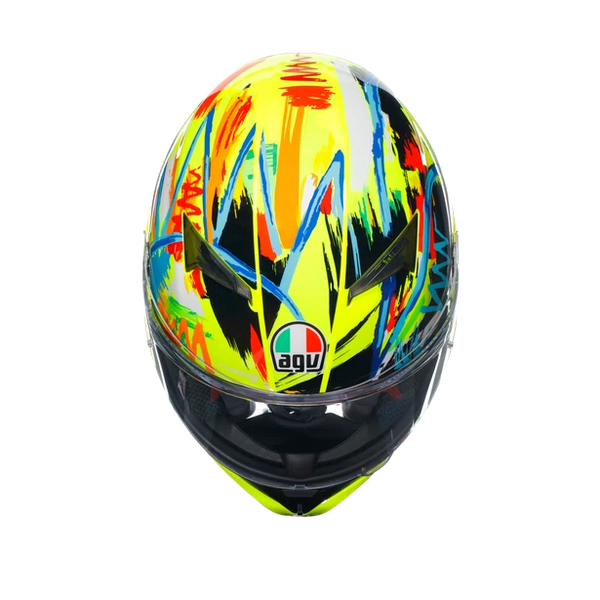 Casco Integral Agv K-3 Rossi Winter Test 2019 Amarillo