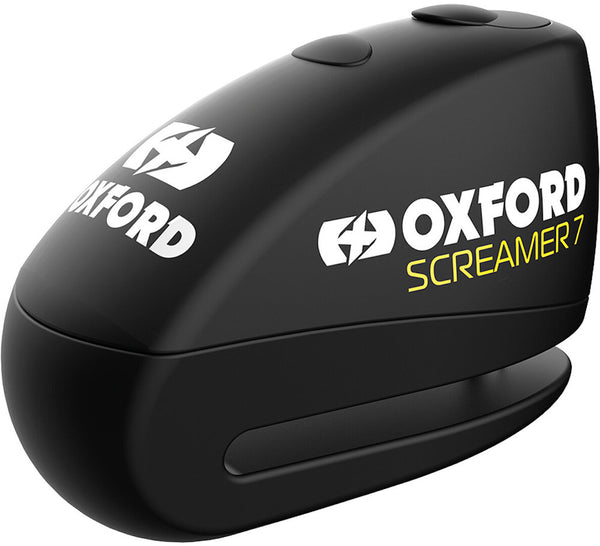 Candado de bloqueo de disco con alarma Oxford Screamer 7 Negro