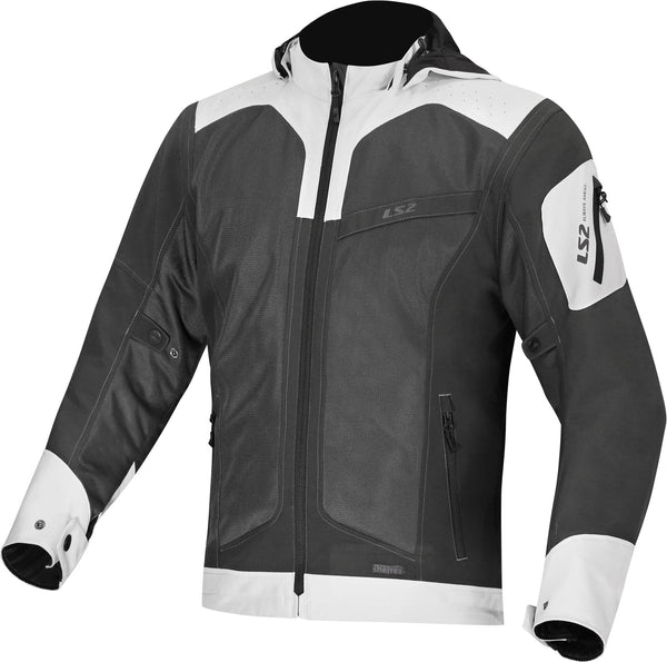 CHAMARRA DEPORTIVA LS2 NEGRO BOLTON TEXTIL VERDE/GRIS