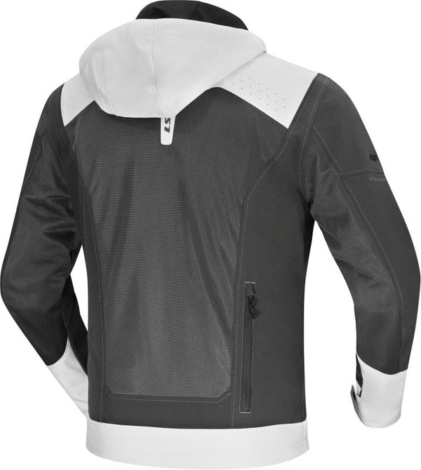 CHAMARRA DEPORTIVA LS2 NEGRO BOLTON TEXTIL VERDE/GRIS
