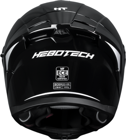 Casco Abatible Hebotech HT Negro Brillo