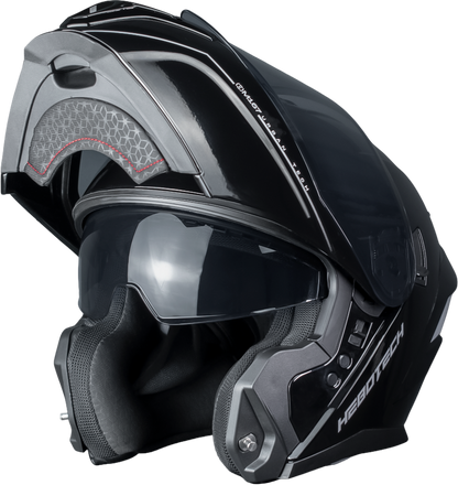 Casco Abatible Hebotech HT Negro Brillo