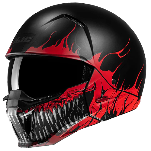 Casco Abierto Hjc I20 Scraw Negro Rojo