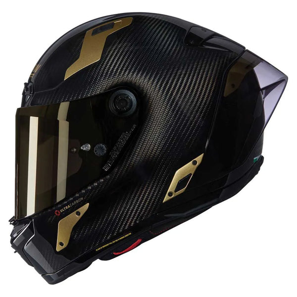 Casco XLITE 804 RS Ultra Carbon Aureo 330 Negro Dorado