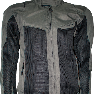 Chamarra Con  Protecciones Hebotech Chicago Corta Mesh Gris
